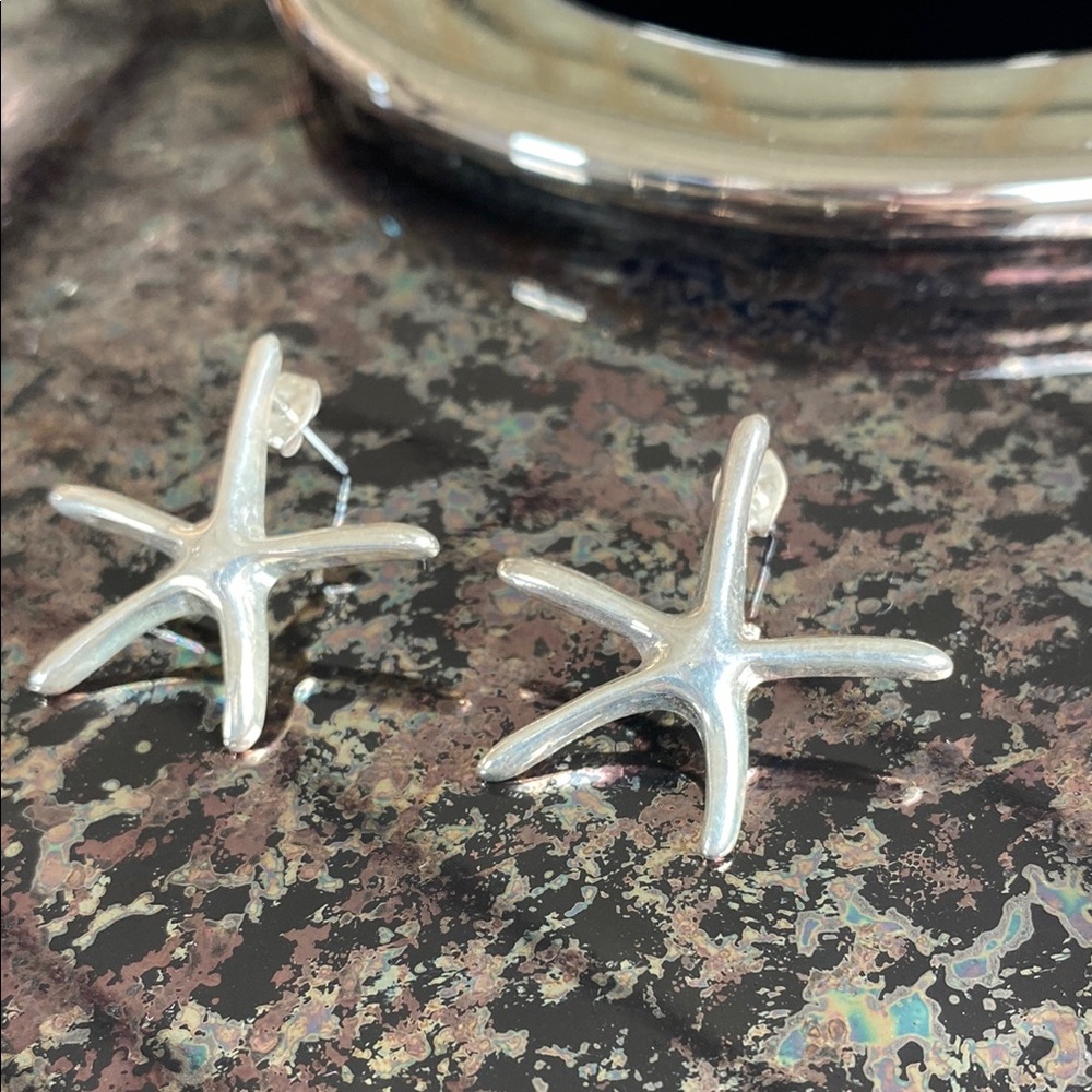 Sterling Silver Starfish Earrings